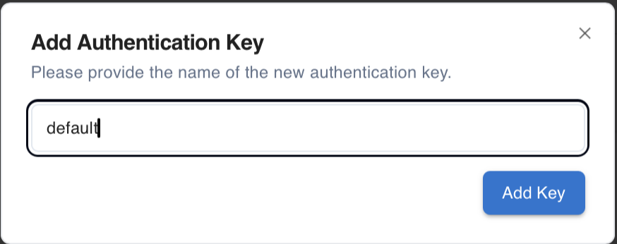 Add Auth Key 2
