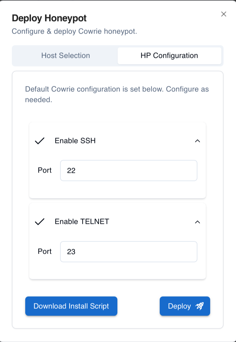 Configure Cowrie Honeypot