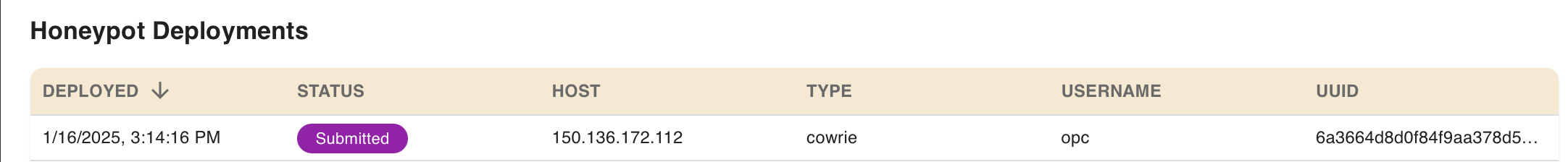 Deploy Log