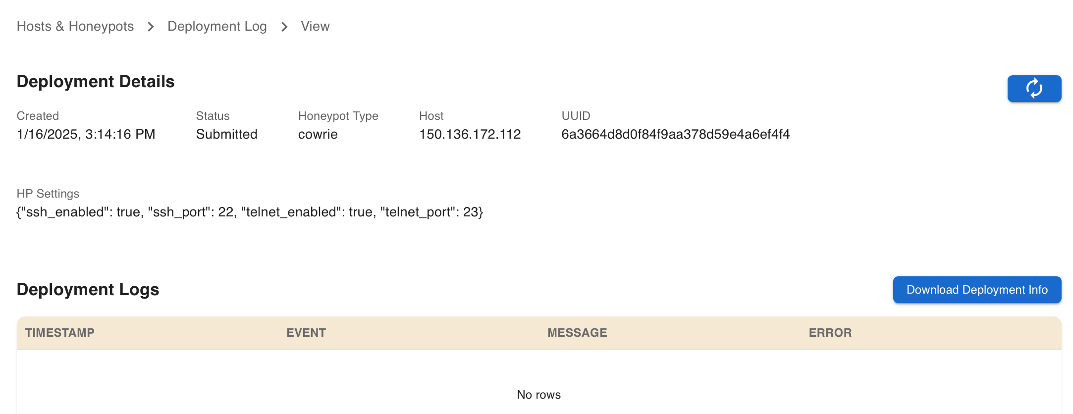 Deploy Log