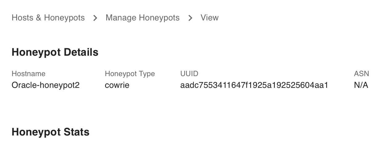 Honeypot Show Page