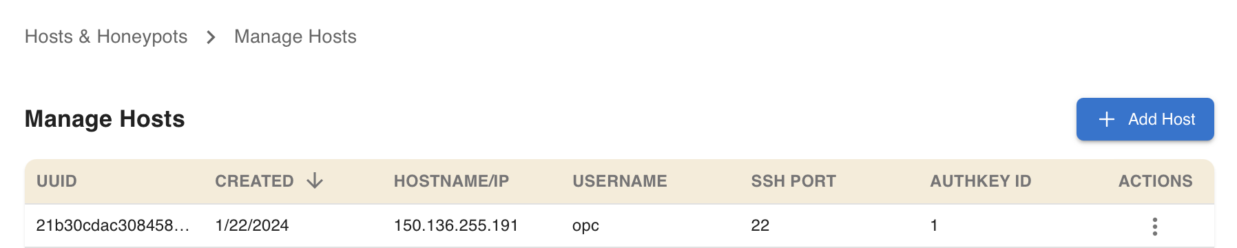 New Host Added